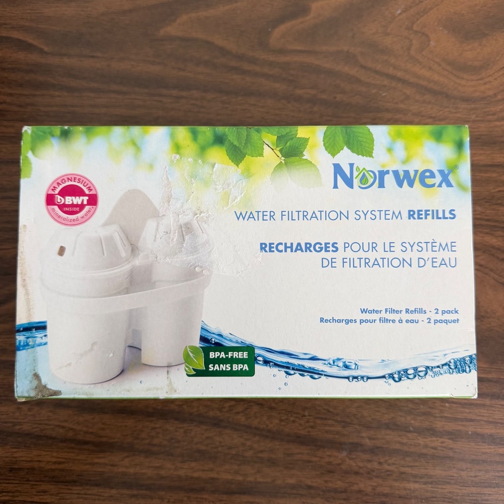 Norwex Water Filtration System Refills 2 Pack BPA-Free Magnesium Mineralized H2O